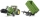Jucarie Tractor John Deere 7930 cu incarcator frontal si remorca basculanta pe osie Bruder 