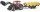 Jucarie Tractor Case IH Optum 300 CVX cu incarcator frontal si remorca transport cu 8 baloti Bruder