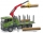 Jucarie Camion forestier Scania R-Series cu macara de incarcare, graifer si 3 busteni Bruder 