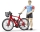 Set de joaca Figurina ciclist cu bicicleta de curse Bruder