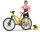 Set de joaca Figurina ciclista cu bicicleta de munte Bruder 