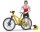 Set de joaca Figurina ciclista cu bicicleta de munte Bruder