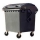 Pubela de exterior din plastic pentru deseuri sortate, volum 1100 l, neagra