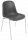 Scaun de sufragerie din plastic Manutan Shell, gri inchis
