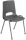 Scaun de sufragerie din plastic Pavlina Grey, constructie gri inchis