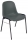 Scaun de sufragerie din plastic Manutan Chaise, gri inchis