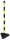 Stalp de ingradire din plastic Dong, inaltime 90 cm, negru/galben