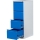 Clasificator metalic cu un singur rand A4 Tyne, 4 sertare, albastru/gri