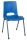 Scaun de sufragerie din plastic Pavlina Grey, albastru, constructie gri inchis