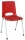 Scaun de sufragerie din plastic Pavlina Grey Light, rosu