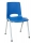 Scaun de sufragerie din plastic Pavlina Grey, albastru, constructie gri