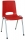 Scaun de sufragerie din plastic Pavlina Grey, rosu, constructie gri