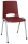 Scaun de sufragerie din plastic Pavlina Grey, bordo, constructie gri