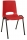 Scaun de sufragerie din plastic Pavlina Black, rosu