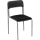 Scaun de sufragerie din plastic Cortina, negru