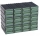 Organizator modular, 24 sertare, negru/verde