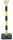 Stalp de ingradire din plastic Tao, inaltime 90 cm, negru/galben