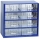 Organizator din metal, 8 sertare, albastru