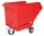 Container mobil basculant cu sita, robinet de scurgere si buzunare pentru stivuitor, volum 250 l, rosu