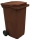 Pubela de exterior din plastic pentru deseuri sortate, volum 240 l, maro