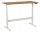 Birou reglabil pe inaltime Manutan, 160 x 80 x 62,5 - 127,5 cm, model drept, ABS 2 mm, nuc