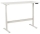 Birou reglabil pe inaltime Manutan, 160 x 80 x 62,5 - 127,5 cm, model drept, ABS 2 mm, alb
