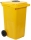 Pubela de exterior din plastic pentru deseuri sortate cu fanta, volum 240 l, galbena