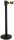 Stalp de ingradire cu banda Manutan Black, baza cu roti, 5 m, negru/galben