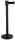 Stalp de ingradire cu banda Manutan Black, baza cu roti, 5 m, negru