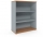 Dulap cu inaltime medie Viva, 110 x 90 x 42 cm, deschis, fag/gri