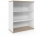 Dulap cu inaltime medie Viva, 110 x 90 x 42 cm, deschis, stejar sonoma/alb