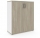 Dulap cu inaltime medie Viva, 110 x 90 x 42 cm, cu usi, stejar oyster/alb
