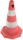 Con de trafic, PVC, 50 cm, 2 folii reflectorizante