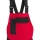 Pantalon cu pieptar, rosu / negru, Comfort, Rock Safety 