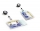 Ecuson dublu transparent cu snur retractabil 54 x 85 mm 10 buc/set Durable
