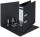 Biblioraft Leitz 180° Recycle, carton, partial reciclat, certificare FSC, reciclabil, A4, 50 mm, negru