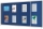 Avizier Premium Plus, interior, material textil, 27x A4, geam glisant si cheie, albastru NOBO