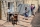 Tabla mobila Move & Meet, 180x90 cm, cu doua fete, material textil si magnetica, rama gri, alb-gri NOBO