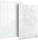 Tabla de sticla alb si marmorat pentru birou, Impression pro, 23x15 cm, include 2 markere, 2 buc/set, Nobo