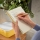 Caiet de birou  Cosy, carton laminat, coperta dura, certificare FSC, reciclabil, B5, 80 coli, cu spira, dictando, Leitz