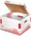 Container arhivare si transport Speedbox, cu capac, carton reciclat si reciclabil, M, alb Esselte