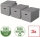 Cutie depozitare  Home Recycled, carton, 100% reciclat, certificare FSC, reciclabil, 51x35x30 cm, cu capac, 3 buc/set, gri, Esselte