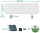 Kit organizator Leitz Ergo, pentru birou (max.3.5 cm), 80x25 cm, include suport pentru laptop si 3 suporti pentru accesorii, alb