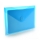 Mapa plastic Office box A5, prindere tip arici, in V, albastru