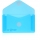 Plic card plastic Office box, prindere tip arici, tip V, albastru