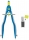 Compas My.Pen cu sistem setare rapida albastru inchis/lime Herlitz