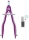 Compas My.Pen cu sistem setare rapida lila/menta Herlitz
