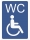 Indicator Informare WC persoane cu handicap material PVC, 148x210mm