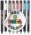 Marker cu vopsea Posca PC-1M, varf 0.7 mm, 8 culori/set metalice