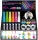 Set 18 markere, varf tip pensula, 1 mm, UV Fluorescent + 12 rezerve Molotow